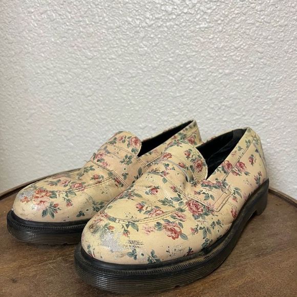 Dr. Martens Shoes - Dr Martens Addy Vintage Rose Leather Loafers Women’s US 8